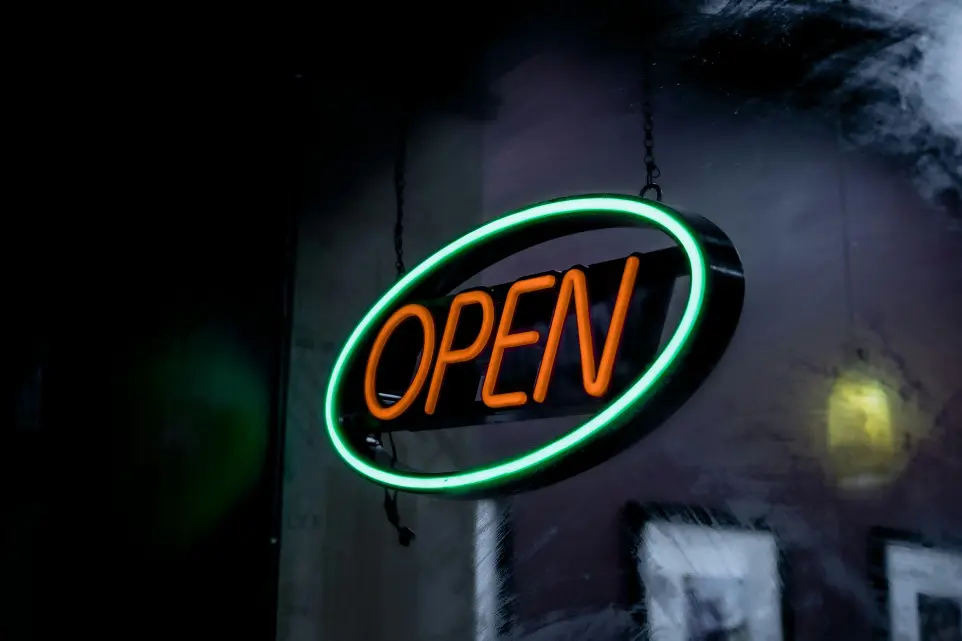 Neon open sign